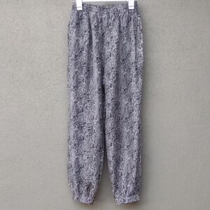 VTG Beautex Silk Snake Print Joggers L